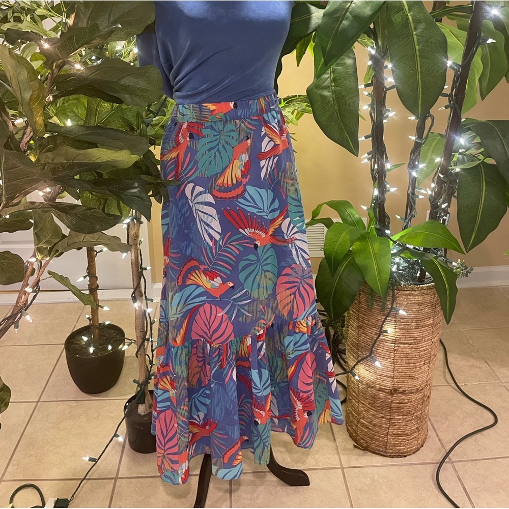 Talbots Tropical Maxi Skirt M